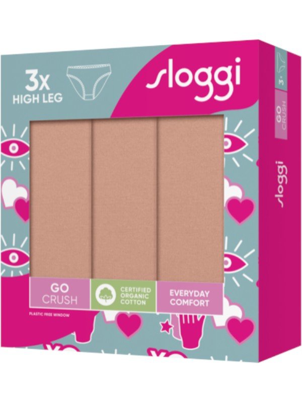 Sloggi Go Crush H High Leg 3 τεμ. 00ME Μπεζ/Μπεζ/Μπεζ - Image 6