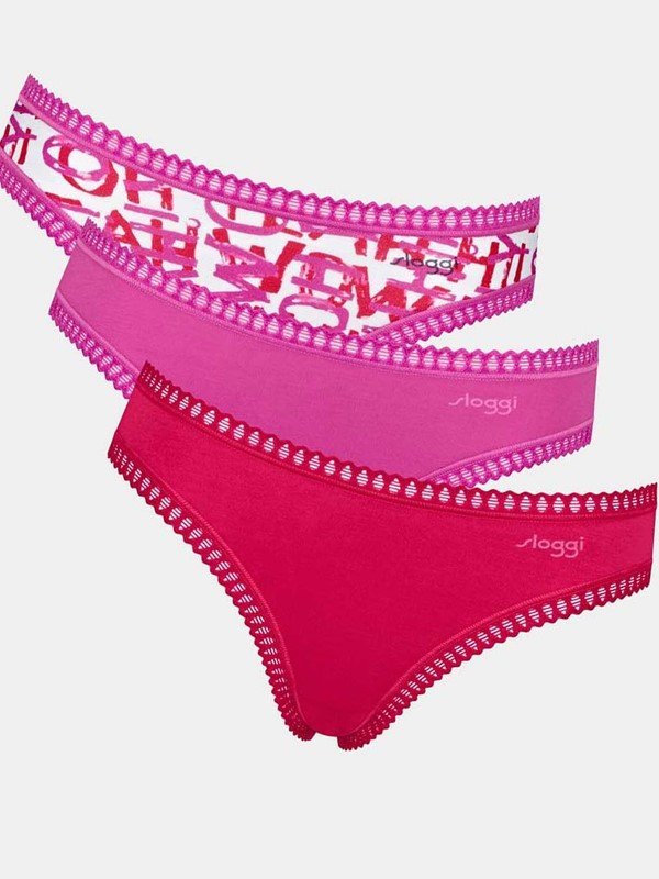 Sloggi Go Crush Mini 3 τεμ . M020 Φούξια/Λιλά/Εμπριμέ