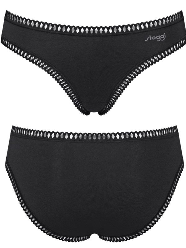 Sloggi Go Crush Mini 3 τεμ . M008 Μπλε/Εμπριμέ/Μαύρο - Image 2