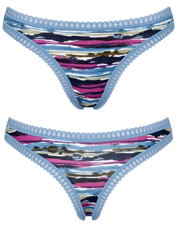 Sloggi Go Crush String 3 τεμ. M010 Λαδί/Σιέλ/Εμπριμέ - Image 7