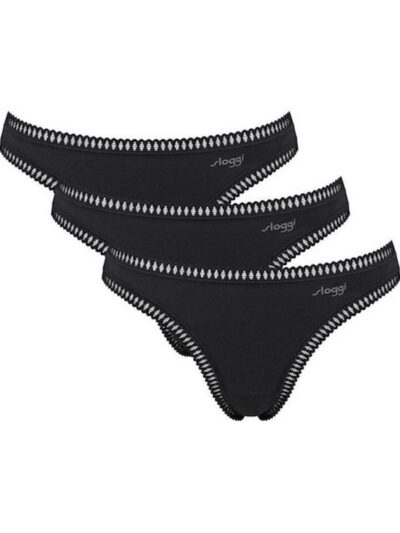Sloggi Go Crush String 3 τεμ. 0004 Μαύρο/Μαύρο/Μαύρο