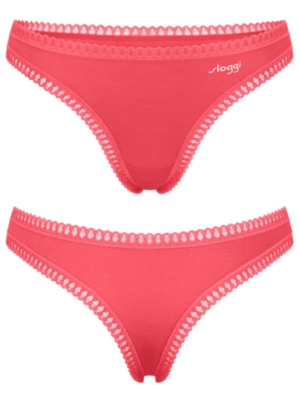 Sloggi Go Crush String 3 τεμ. MOO5 Σομόν/Κοραλί/Εμπριμέ - Image 7