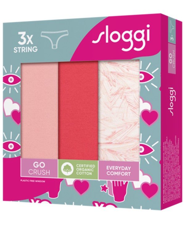 Sloggi Go Crush String 3 τεμ. MOO5 Σομόν/Κοραλί/Εμπριμέ - Image 8