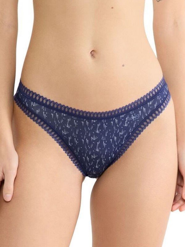 Sloggi Go Crush String 3 τεμ. V004 Μπλε All Over/Ροζ/Σιέλ - Image 2