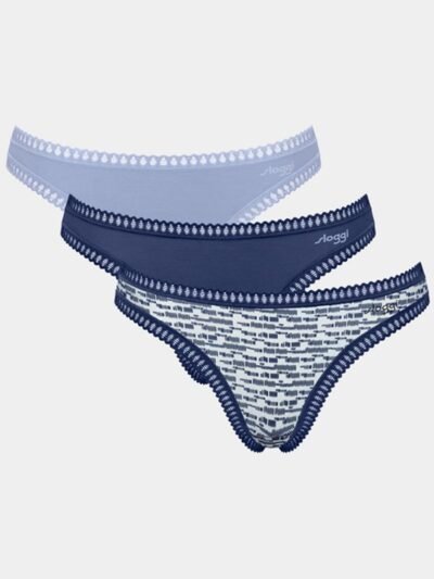 Sloggi Go Crush String 3 τεμ. V003 Μαρίν/Σιέλ/Εμπριμέ