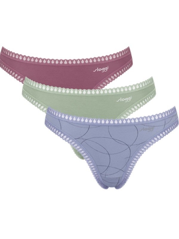 Sloggi Go Crush String 3 τεμ. V008 Ραφ/Βεραμάν/Μελιτζανί - Image 6
