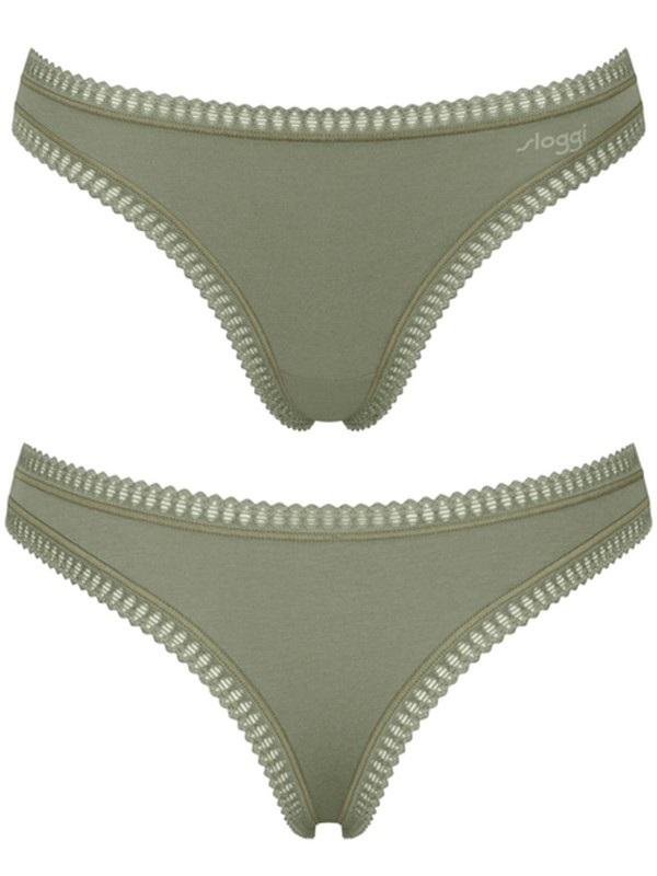 Sloggi Go Crush String 3 τεμ. M010 Λαδί/Σιέλ/Εμπριμέ - Image 5
