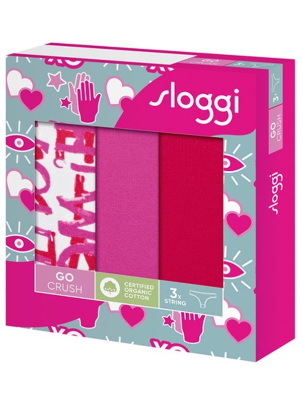 Sloggi Go Crush String 3 τεμ. M020 Φούξια/Λιλά/Εμπριμέ - Image 9