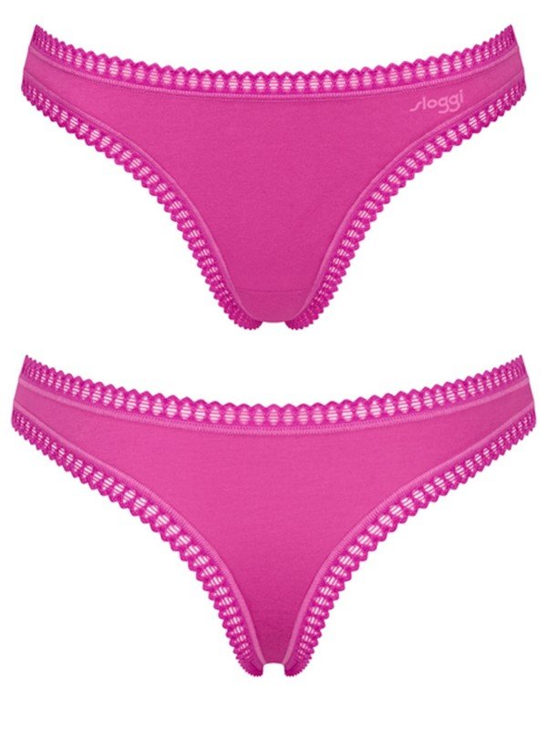 Sloggi Go Crush String 3 τεμ. M020 Φούξια/Λιλά/Εμπριμέ - Image 3