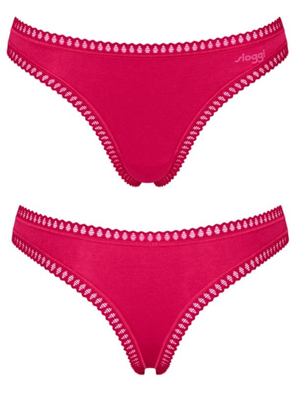 Sloggi Go Crush String 3 τεμ. M020 Φούξια/Λιλά/Εμπριμέ - Image 4