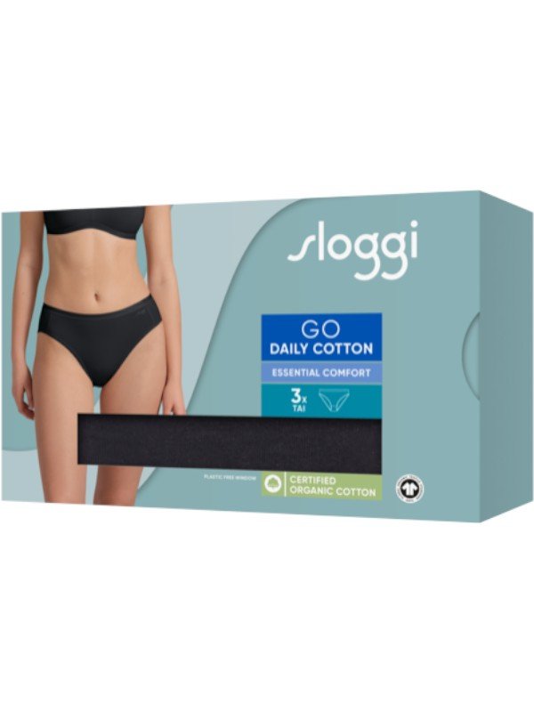 Sloggi Go Daily Cotton Tai 3 τεμ. 0004 Μαύρο/Μαύρο/Μαύρο - Image 6