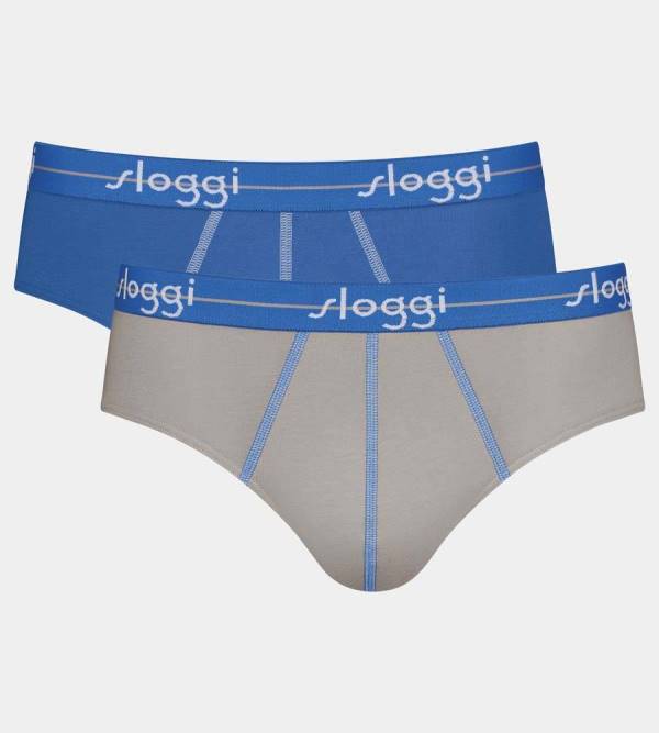 Slip Sloggi Midi 2 τεμ. Ανοιχτό μπλε/Γκρι - Image 3