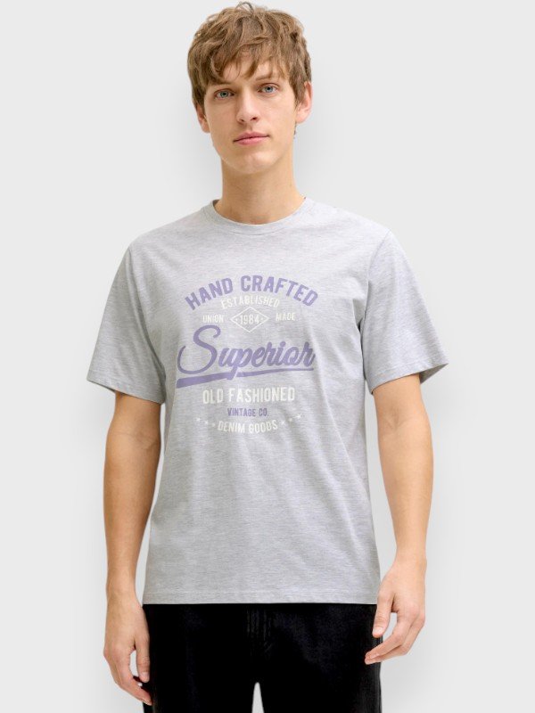 Μπλούζα T-Shirt JJ Rebel Γκρι Μελανζέ