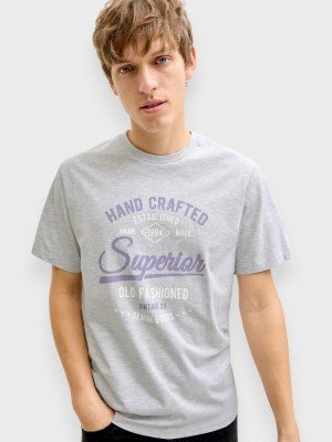 Μπλούζα T-Shirt JJ Rebel Γκρι Μελανζέ - Image 5