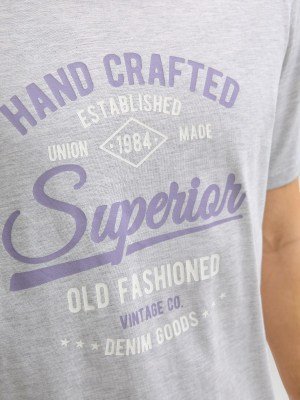 Μπλούζα T-Shirt JJ Rebel Γκρι Μελανζέ - Image 4