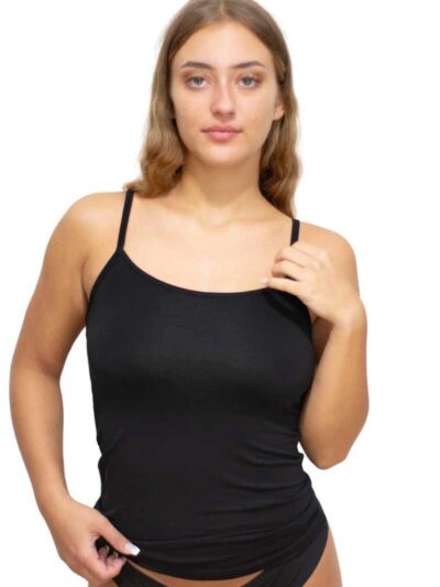 Φανέλα Top Modal Nina Club Λευκό Μαύρο