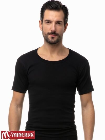 Φανέλα με Ανοιχτό Λαιμό Μινέρβα Μαύρο