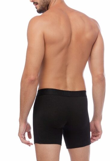 Alternative view of Boxer Long Mengear Μινέρβα 2 τεμ.  Μαύρο