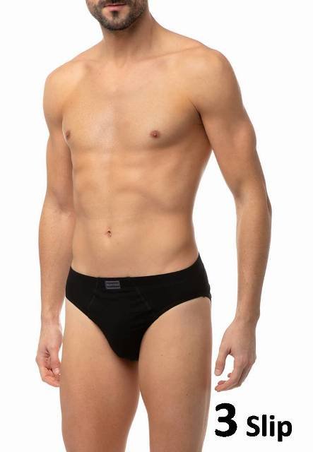 Slip Sporties Μινέρβα 3 τεμ. Μαύρο