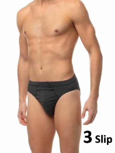 Slip Sporties Μινέρβα 3 τεμ.  Γραφίτης Μελανζέ