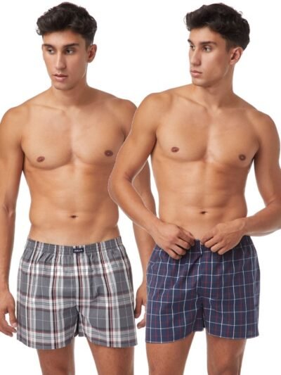 Boxer ύφασμα Μινέρβα 2 τεμ. MARINE-GRAY