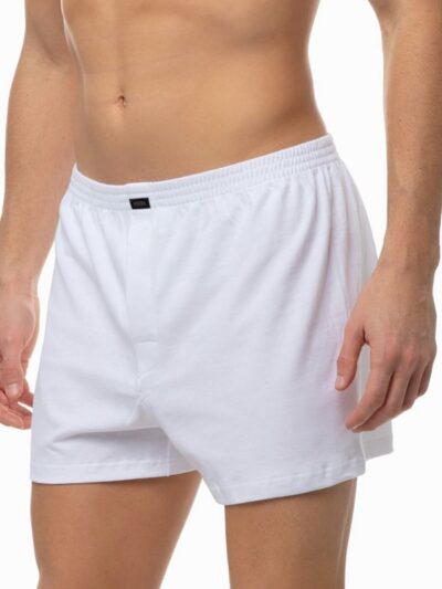 Boxer φαρδύ με κουμπί Μινέρβα 2 τεμ.  Λευκό