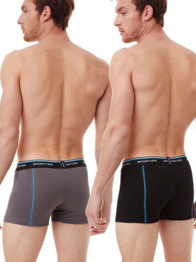 Alternative view of Boxer Μινέρβα Sporties Fit 2 τεμ.  Ανθρακί/Μαύρο