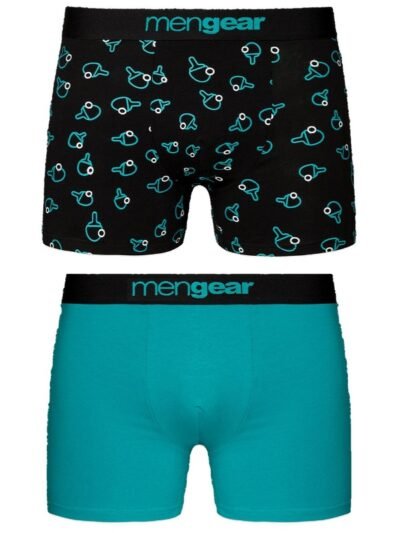 Boxer Μινέρβα Mengear 2 τεμ. Μαύρο/Πετρόλ