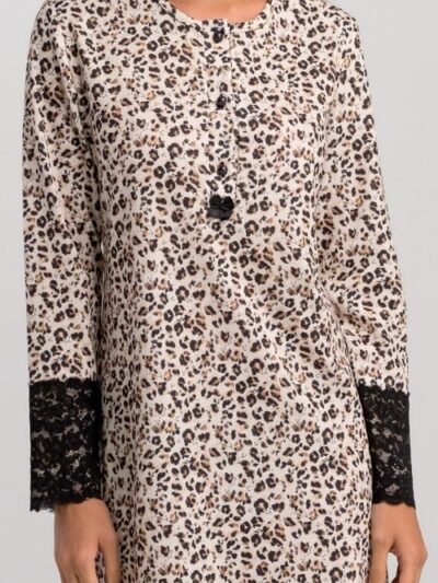 Alternative view of Νυχτικό Βαμβακερό Giota  Animal print