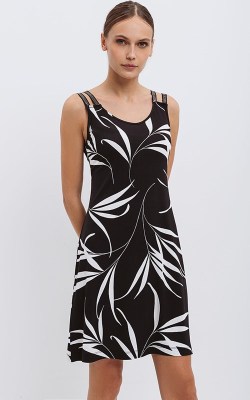 Φόρεμα Viscose Giota Μαύρο - Image 4