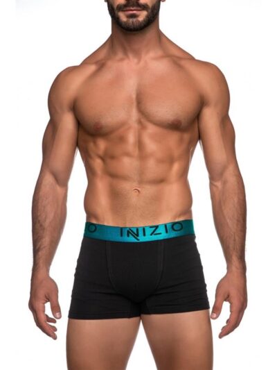 Ανδρικά Boxer Inizio 2 τεμ. Mαύρο/Mαύρο(Πετρόλ)