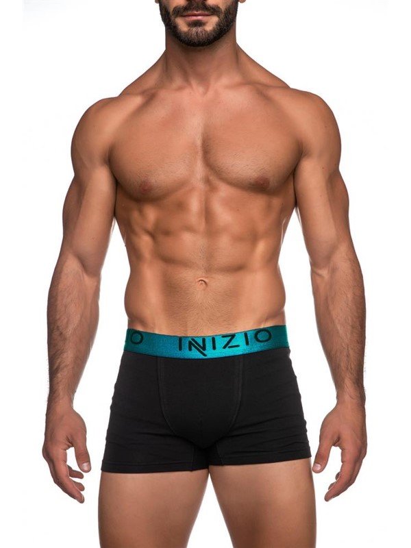 Ανδρικά Boxer Inizio 2 τεμ. Mαύρο/Mαύρο(Πετρόλ)
