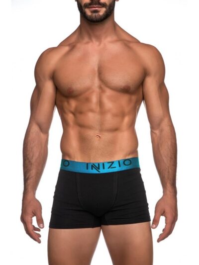 Ανδρικά Boxer Inizio 2 τεμ. Mαύρο/Mαύρο(Τυρκουάζ)