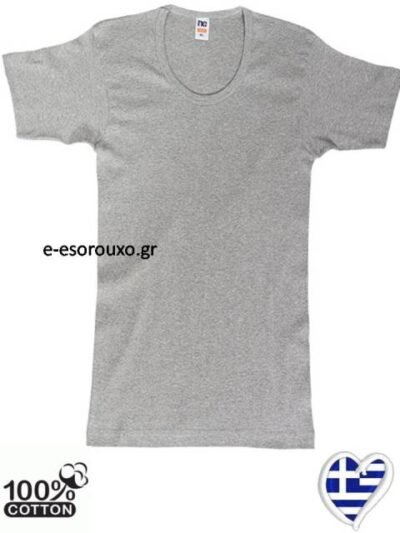 Alternative view of Φανέλα με ανοικτό λαιμό Nina Club  Γκρι Μελανζέ