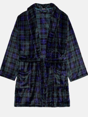 Ρόμπα Ανδρική Φλις Μινέρβα  Black-Raf Plaid