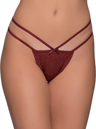 Tanga  String  Λύκρα  Milena by Paris  Μπορντώ
