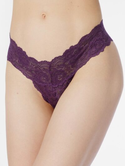 Minerva Corgelia Thong Ελαστική Δαντέλα Μωβ