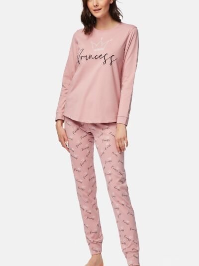 Πυζάμα Βαμβακερή Μινέρβα Pink Dusty
