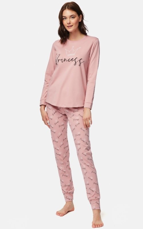 Πυζάμα Βαμβακερή Μινέρβα Pink Dusty