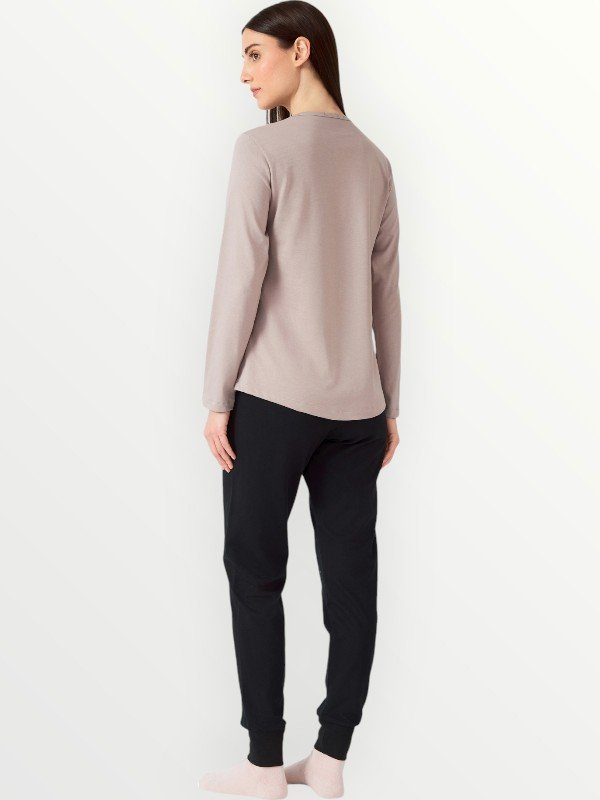 Πυζάμα Βαμβακερή Μινέρβα Late/Μαύρο - Image 5