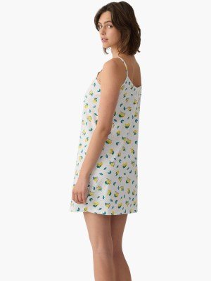 Νυχτικό Βαμβακερό Μινέρβα GREY MEL-YELLOW LEMONS - Image 4