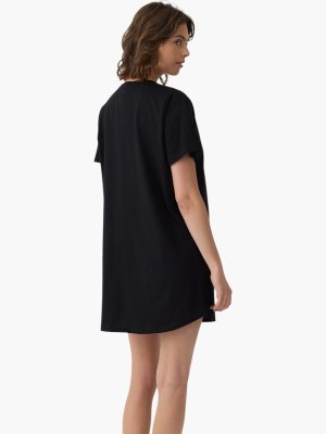 Νυχτικό Βoyfriend T-shirt Dress Μινέρβα Μαύρο - Image 3