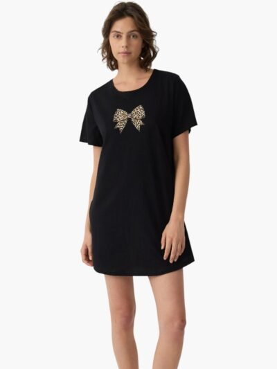 Νυχτικό Βoyfriend T-shirt Dress Μινέρβα  Μαύρο