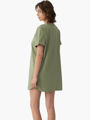 Νυχτικό Βoyfriend T-shirt Dress Μινέρβα Χακί - Image 3