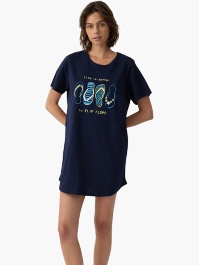 Νυχτικό Βoyfriend T-shirt Dress Μινέρβα  Μαρίν