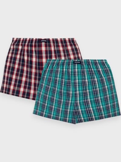 Boxer ύφασμα Μινέρβα 2 τεμ. MARIN RED-GREEN