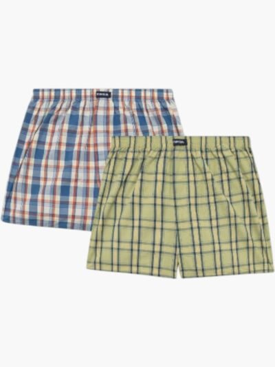 Boxer ύφασμα Μινέρβα 2 τεμ. Khaki-Ciel