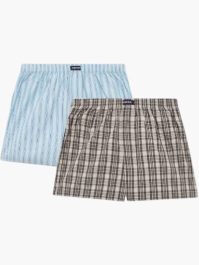 Boxer ύφασμα Μινέρβα 2 τεμ. GREY-BLUE STIPE