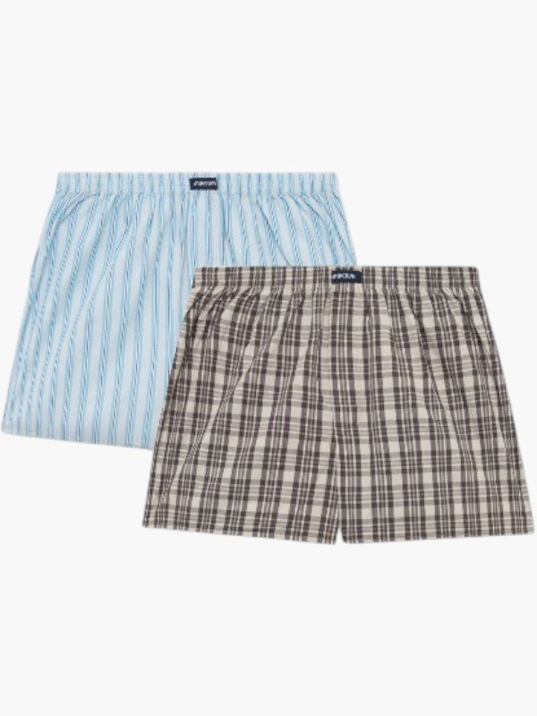 Boxer ύφασμα Μινέρβα 2 τεμ. GREY-BLUE STIPE