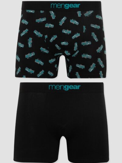 Boxer Μινέρβα Mengear 2 τεμ. BLACK-BLACK TYRQ. A/O